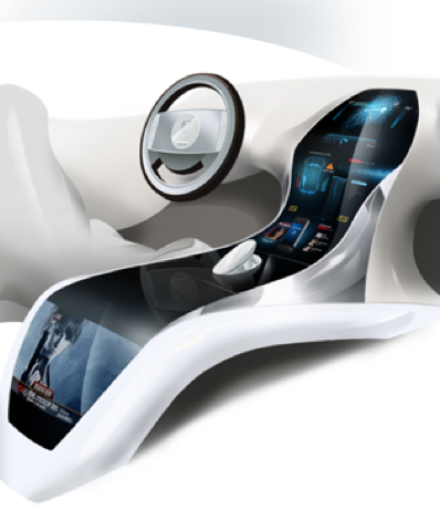 Atmel showcases futuristic curved touch-centric automotive concept at CES 2014